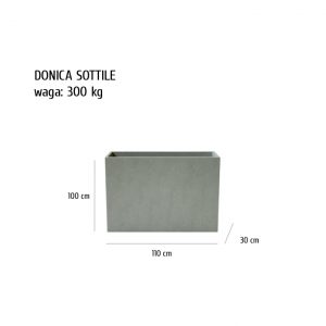 SOTTILE sklep 300x300 - Donica betonowa ogrodowa Sottile 110x30x100 Beton architektoniczny<br>Donica klasy premium