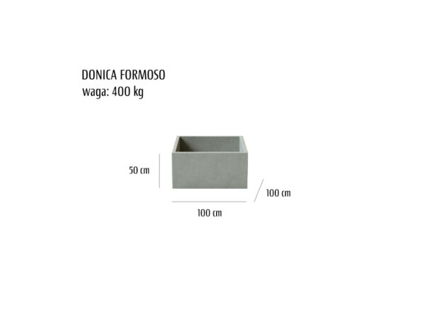 formoso 100x100x50 tc sklep 600x464 - Donica betonowa ogrodowa Formoso 100x100x50 Beton architektoniczny